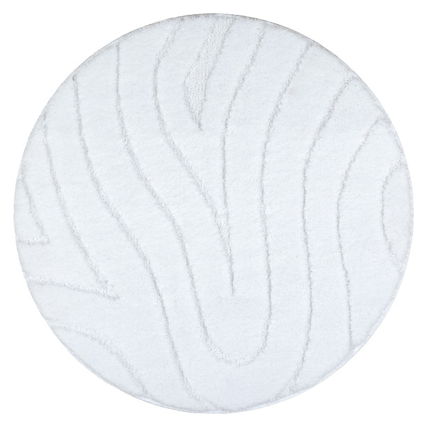 Dywan łazienkowy SUPREME koło WAVES fale, koło 67 cm