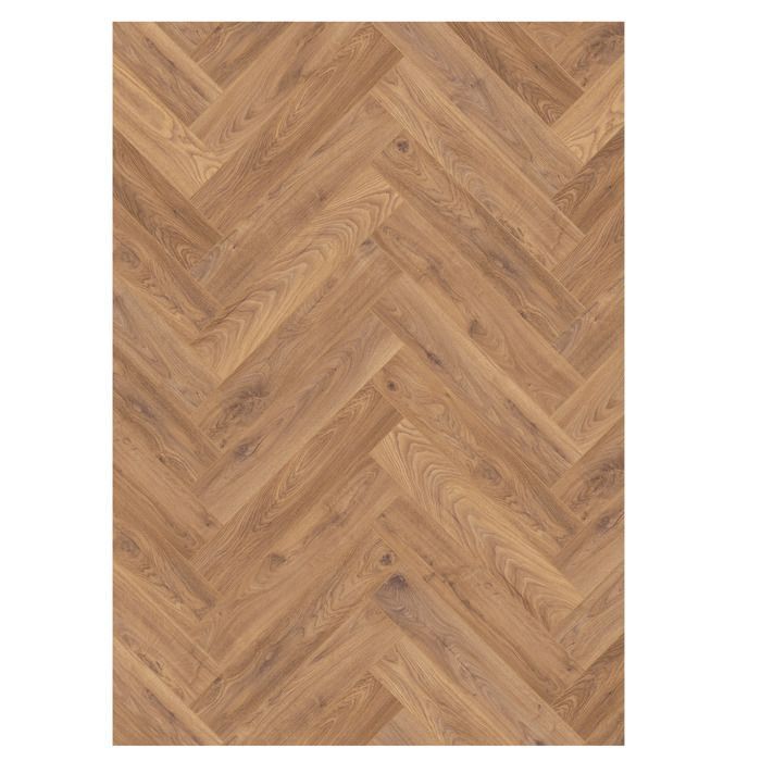Herringbone pattern laminate flooring – 8 mm – box of 11 planks – 0.87 m² – Herringbone Firebrand Oak K450 – PEFC 70% FORESTEA Dimensions: