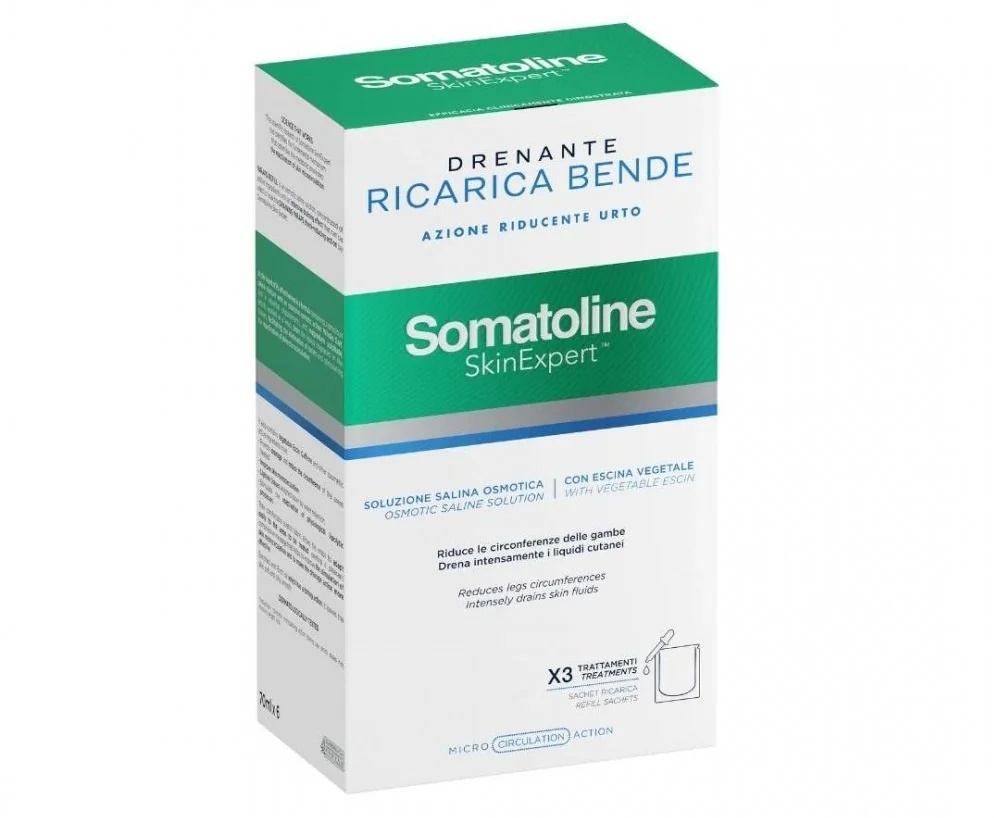 SOMATOLINE Somatoline Conjunto de Substituição de Bandagens de Drenagem para Emagrecimento Cosmético x3