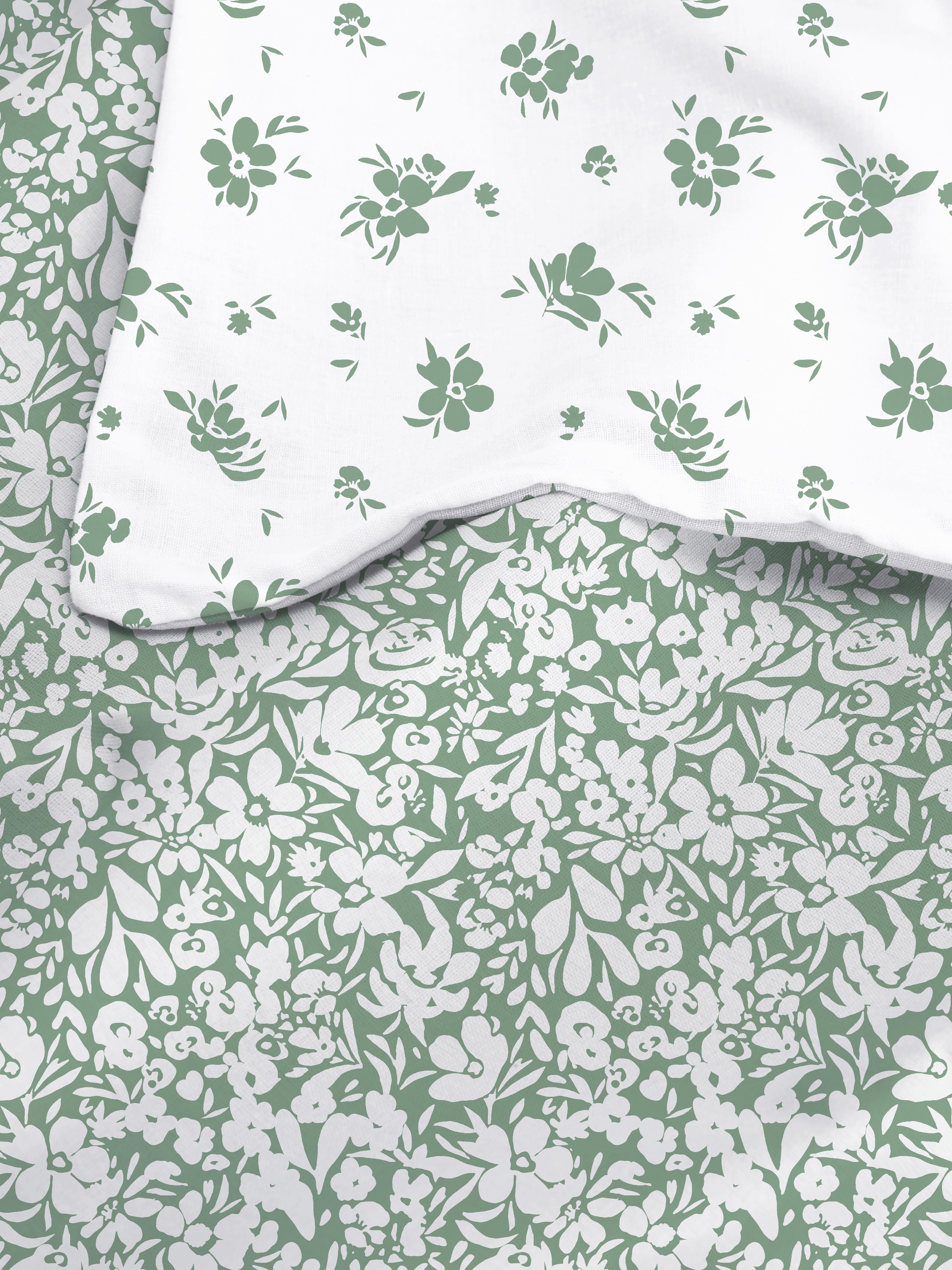 Set de husă de pilotă king-size cu model floral O husă de pilotă king-size cu model floral reversibil
