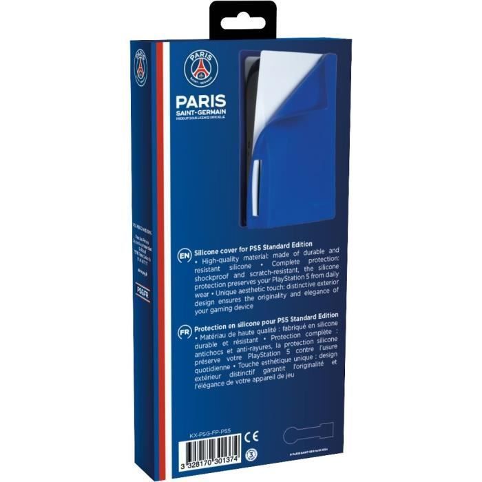 Façade de protection - KONIX - PSG - PS5 - Silicone - Antichoc - Anti-rayures - Bleu