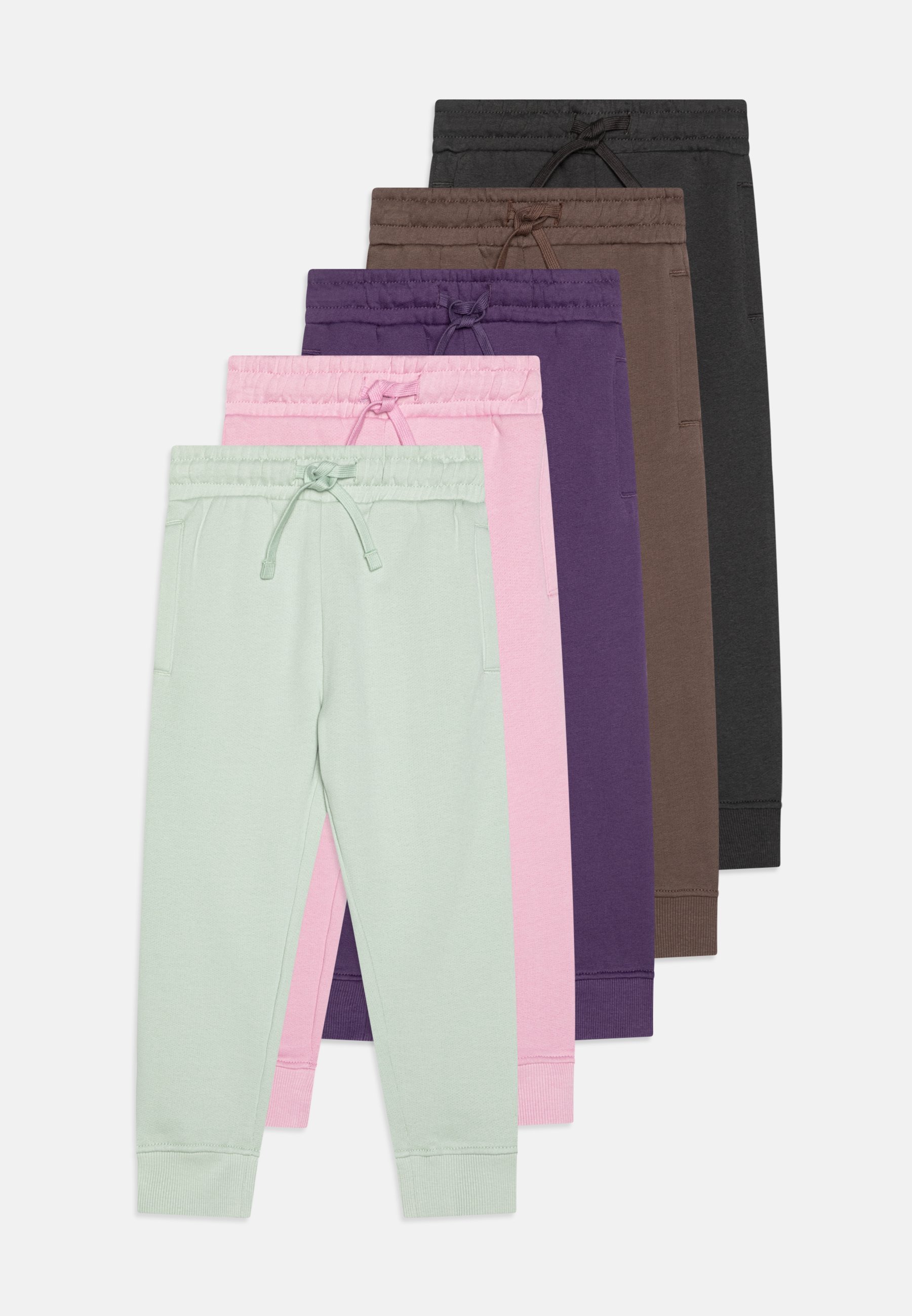 Lot de 5 bas de survêtement unisexe Friboo - rose clair/menthe/violet