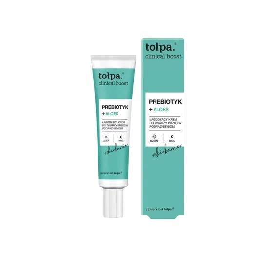 Tołpa Clinical Boost Prebiotyk   Aloes łagodzący krem do twarzy przeciw podrażnieniom 40ml