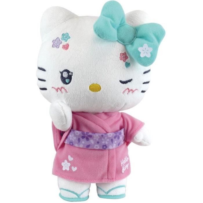Hello Kitty Kawaii Kimono Plush +- 22 cm - JEMINI - Kawaii version with pink kimono and flip-flops.