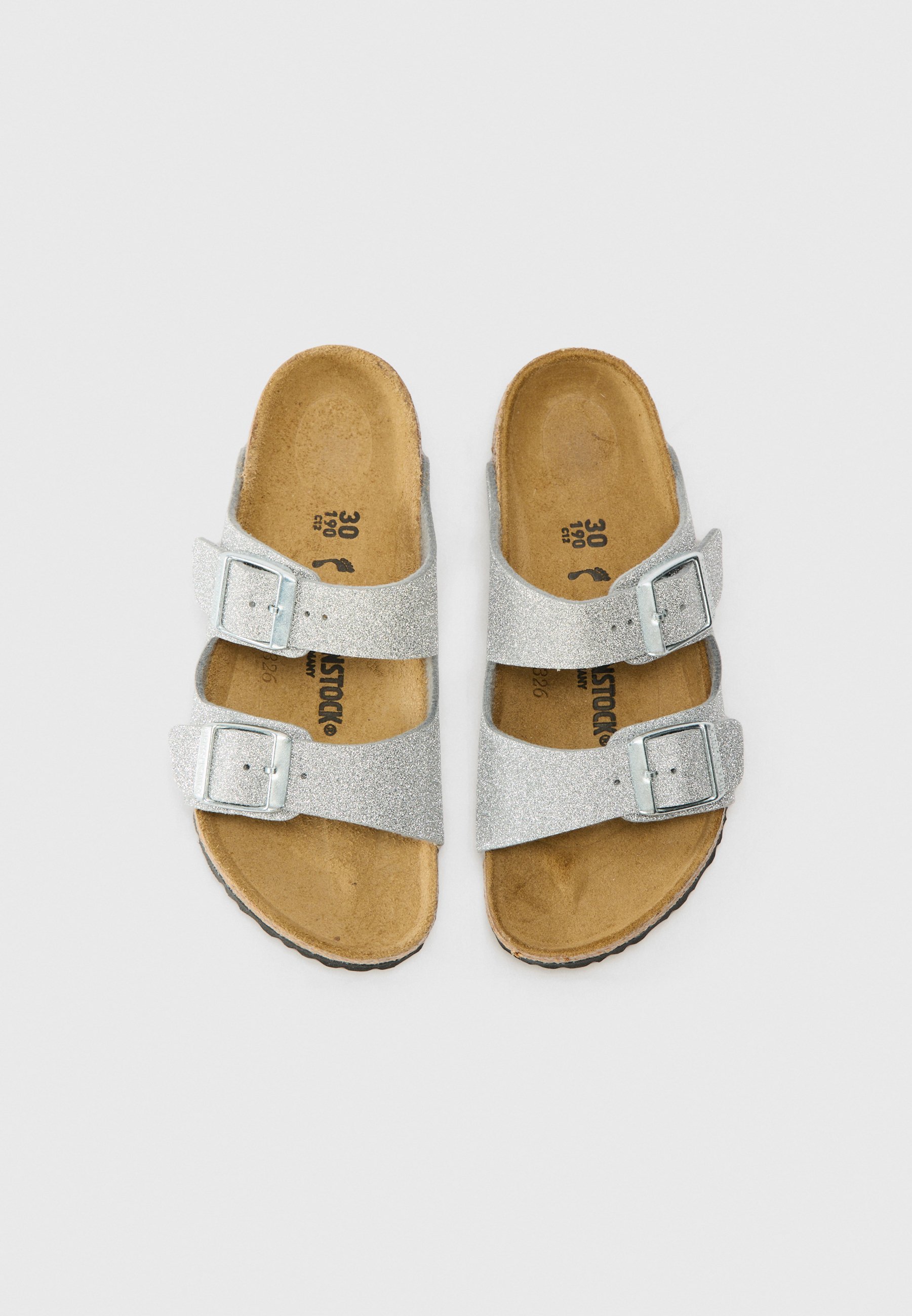 Birkenstock ARIZONA UNISEX - Sandalen - glanzend zilverkleurig met glitter