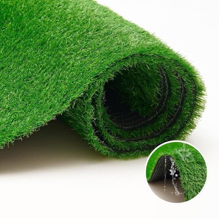 TAPISO Natural Deluxe Synthetic Grass Carpet Artificial Lawn Terrace Balcony Garden Green Thickness 20 mm 200 x 160 cm