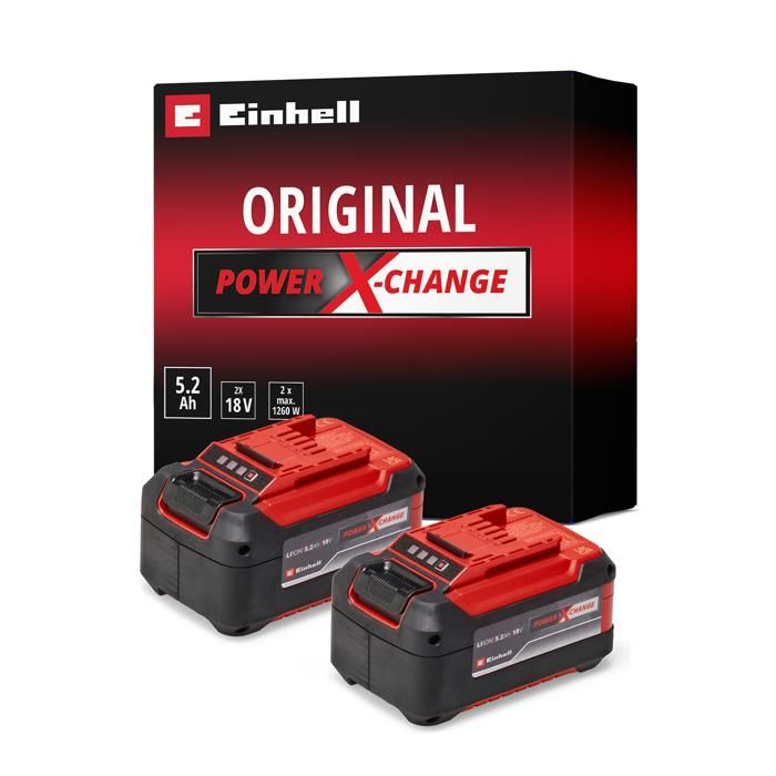 Einhell Double batterie 5,2 Ah Twinpack PXC (Lithium-Ion, 18V, pour tous les appareils Einhell PXC)