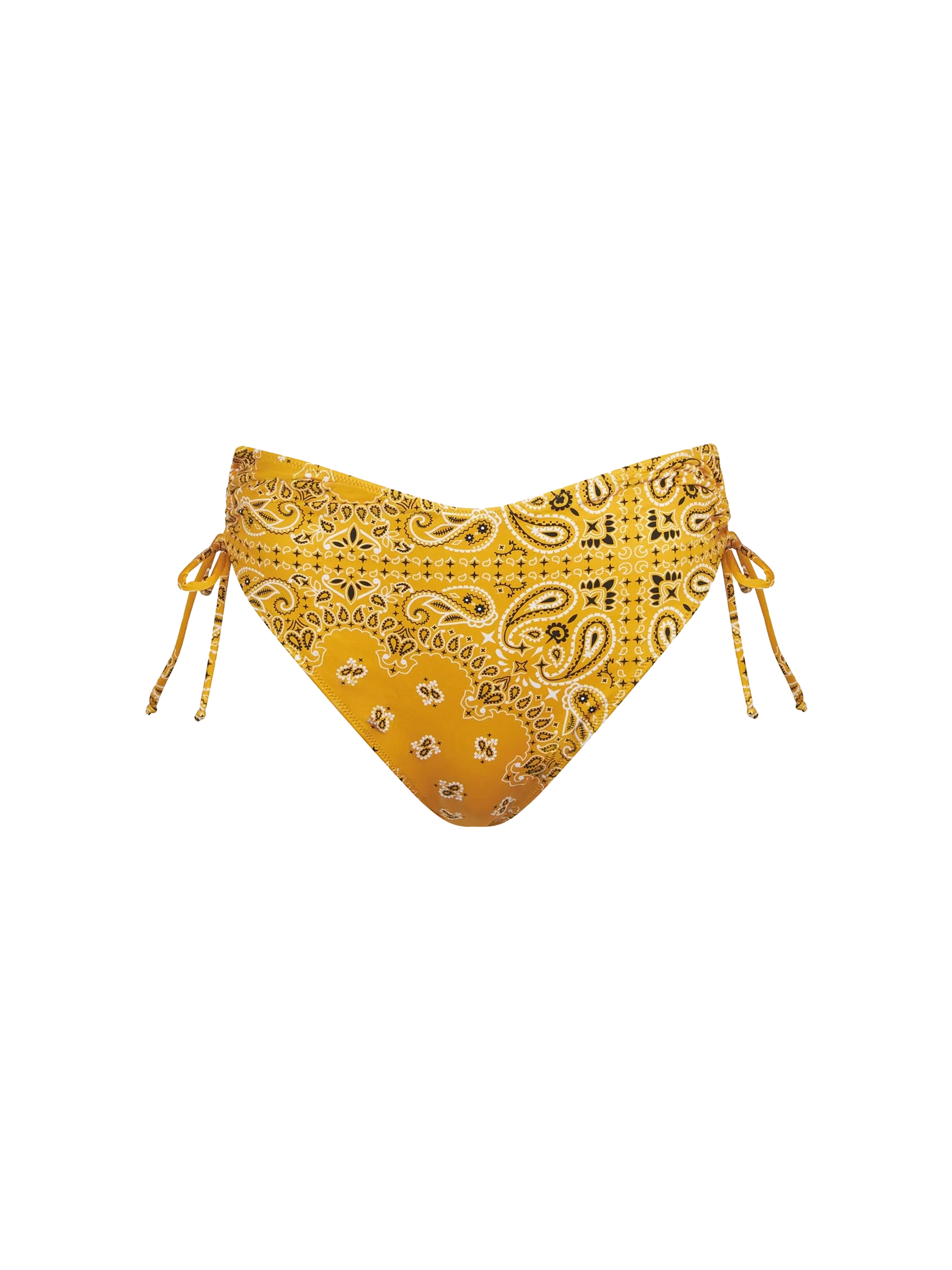 Braguita de baño de talle alto para mujer con estampado de pañuelo.
