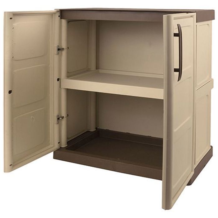 Armário de arrumação - ARTPLAST - S71/BT - Bege e taupe - 70 x 39 x A 85,5 cm - 2 portas de abrir