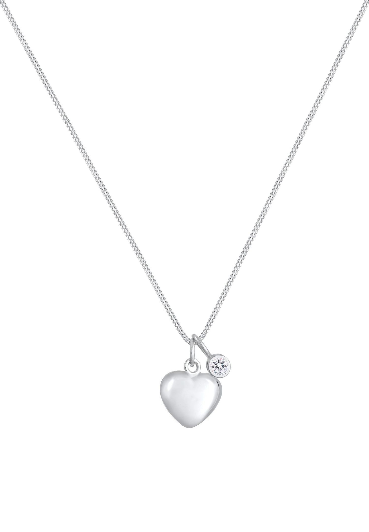 Elli Femmes pendentif cœur avec cristal en argent sterling 925