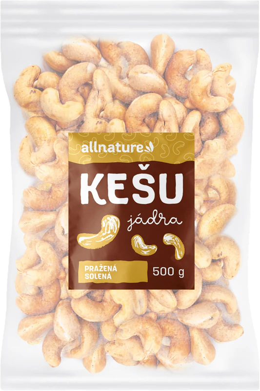 Castanhas de caju torradas e salgadas da Allnature