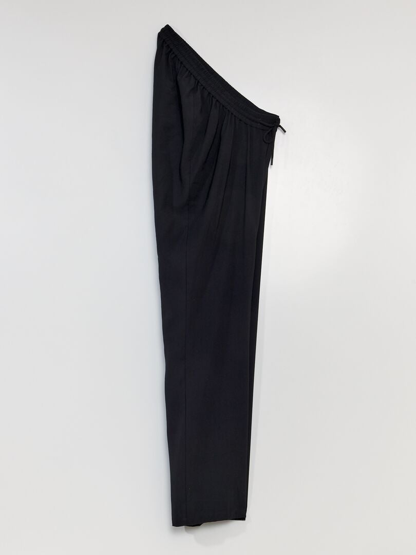 So Easy Broek met hoge taille en wijde pijpen - Zwart