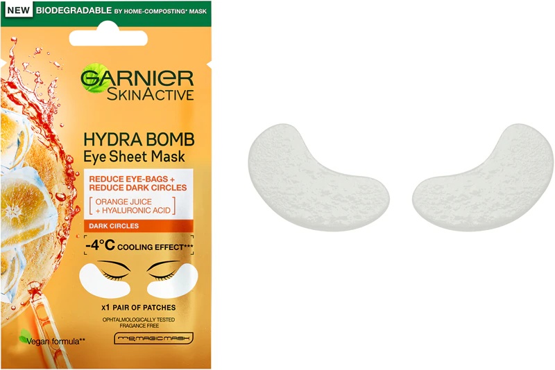 Garnier Textil Masks Hydra Bomb stimuliuojanti akių kaukė