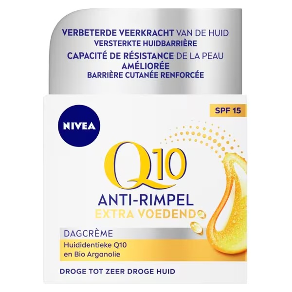 NIVEA Q10 Power + īpaši barojošs pretgrumbu dienas krēms<br>50ml - Sausai ādai