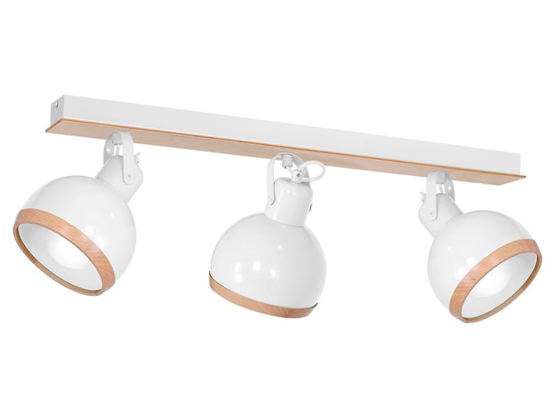 Lampa sufitowa Oval White 3-punktowa metalowa biała