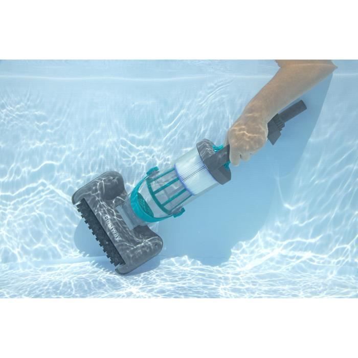 Aspirador de piscina portátil AquaGrip™, com autonomia de 90 minutos, para piscinas de até 6,10 m de diâmetro.