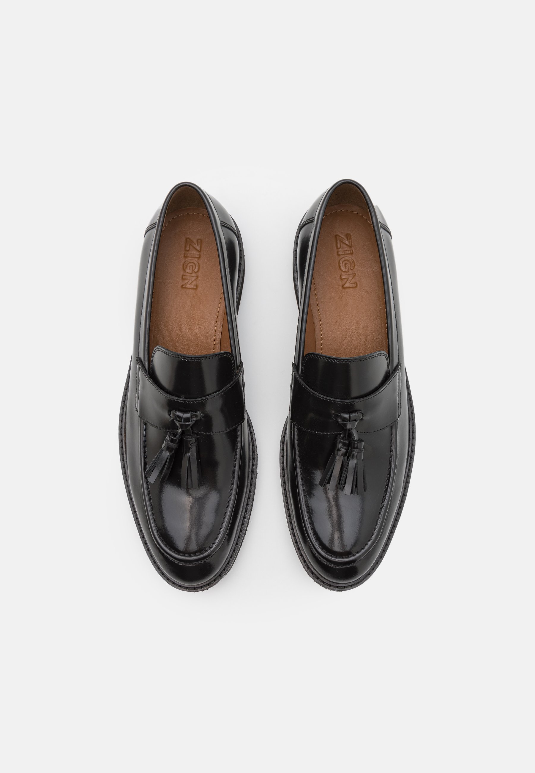 Zign LEDER - Elegante Slipper - Schwarz