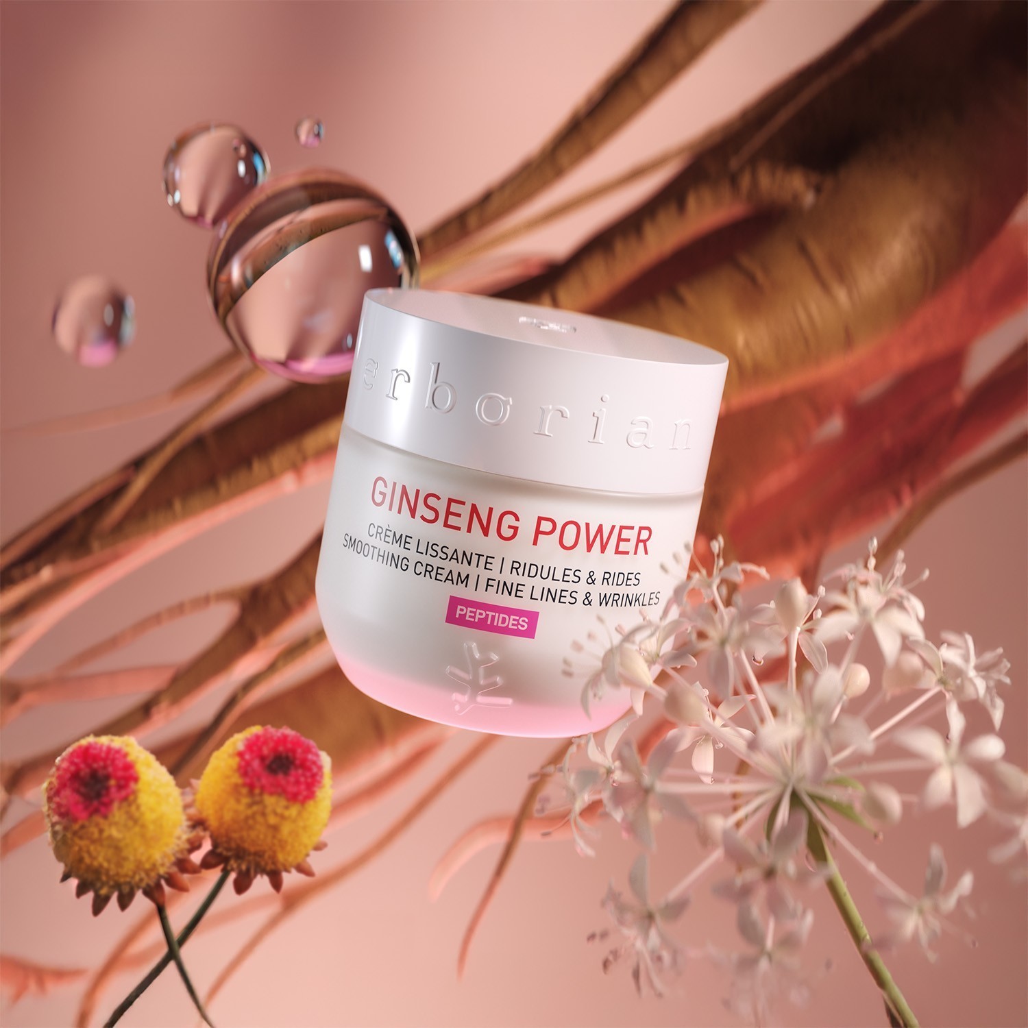 ERBORIAN Ginseng Power krema za zaglađivanje lica - 50 ml