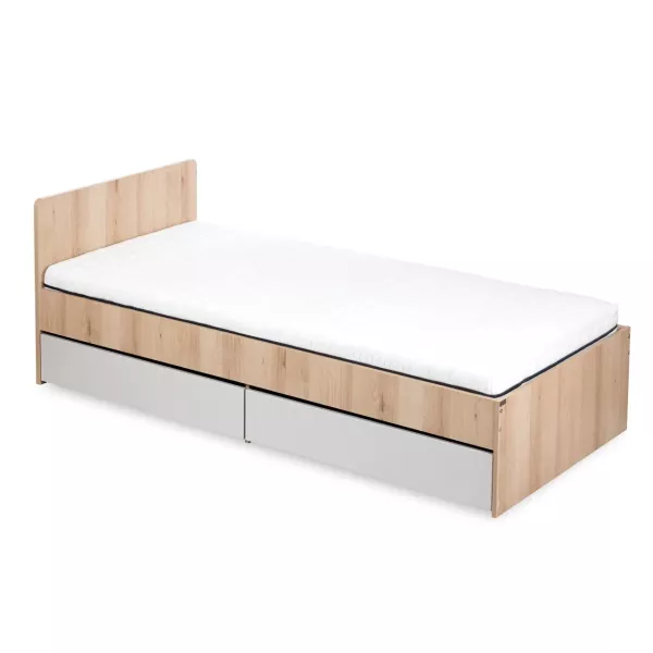 Łóżko młodzieżowe DALIA 90x200 buk/szare