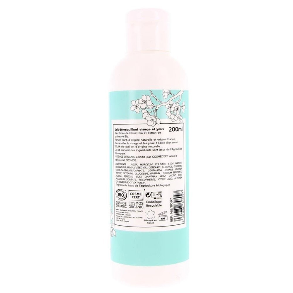 NIJIKO Lait Démaquillant Bio Bleuet & Guimauve