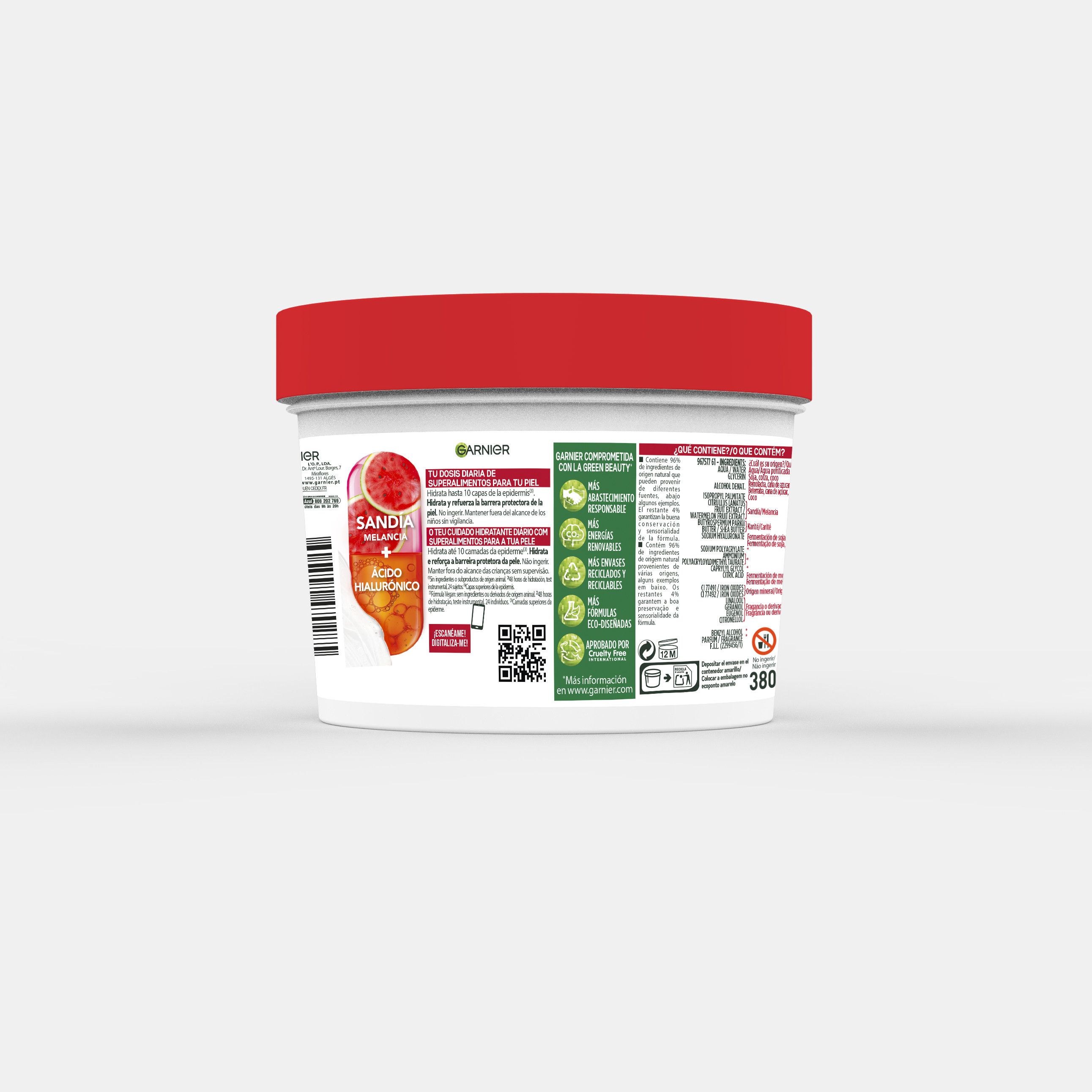 Drėkinamasis kūno kremas „Body Superfood“ su arbūzu ir hialurono rūgštimi Kūno pienelis ir kūno losjonai