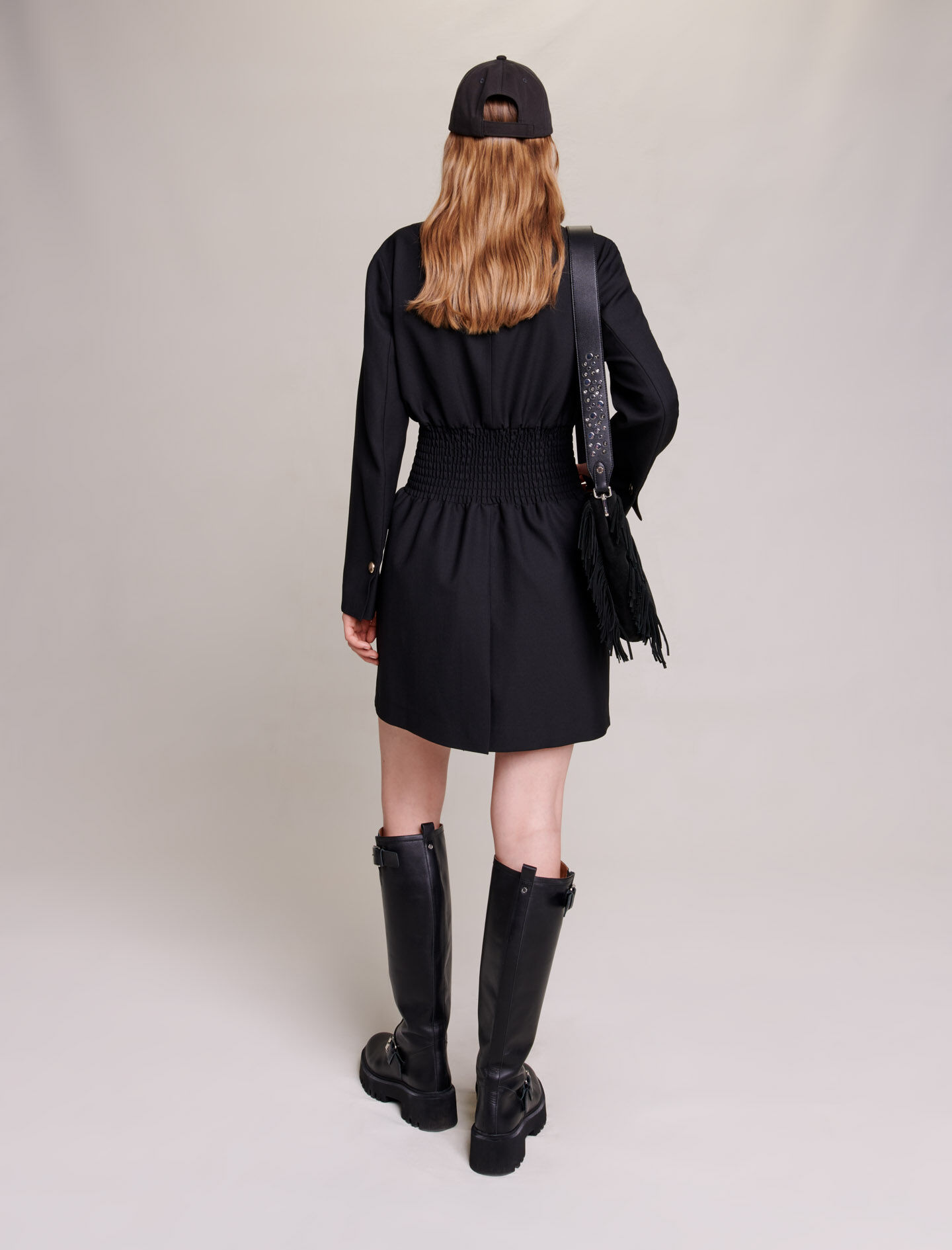 Rochie scurtă de smoking - Negru