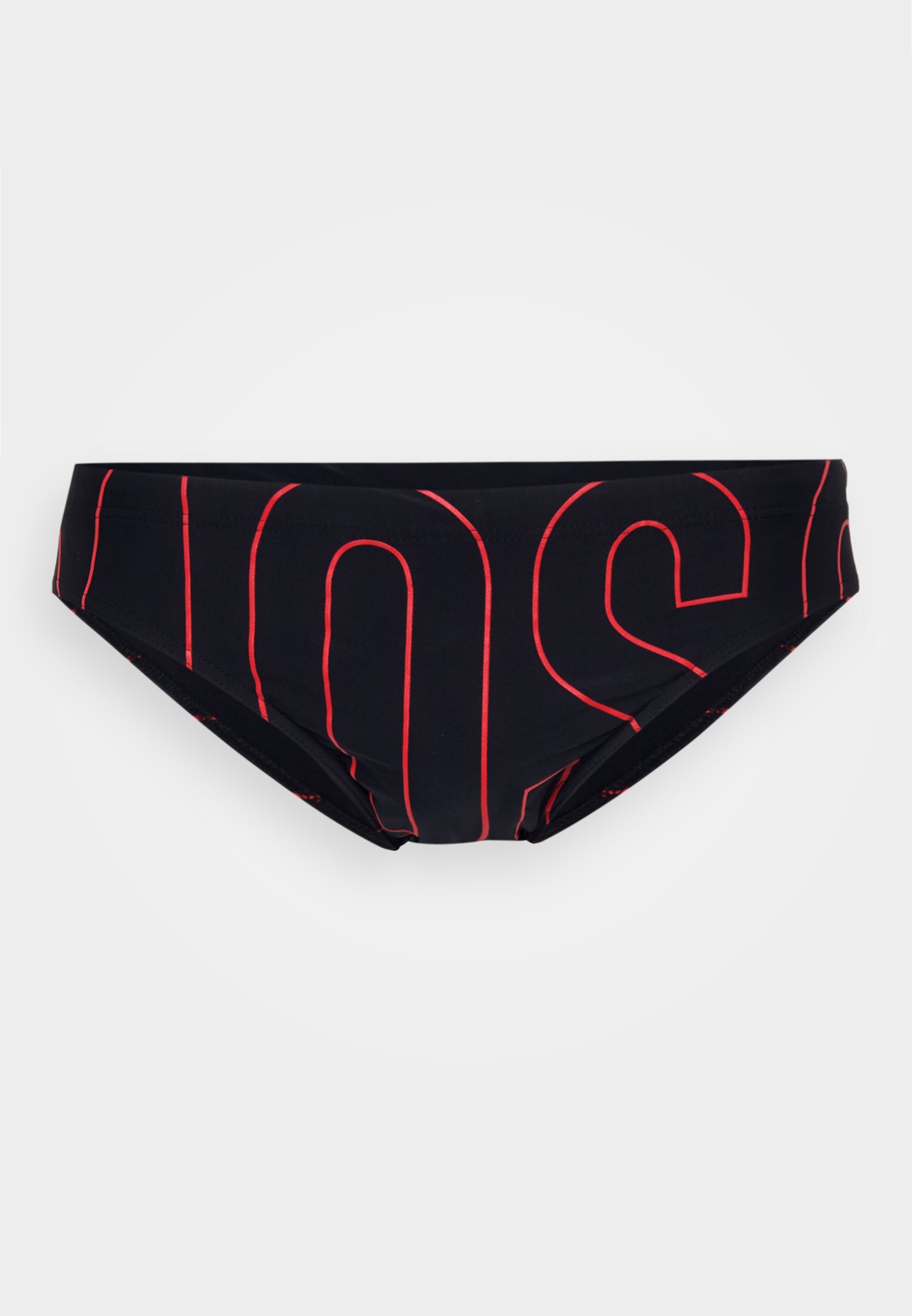 Slip da bagno MOSCHINO SWIM RUBBER LOGO - multicolore nero