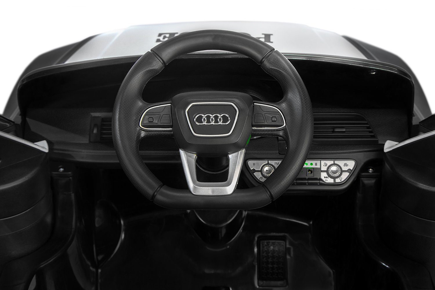 Kidix sähköinen lastenauto lapsille Audi Q5 Police 2x 40W 12V 7Ah lasten auto sähköauto