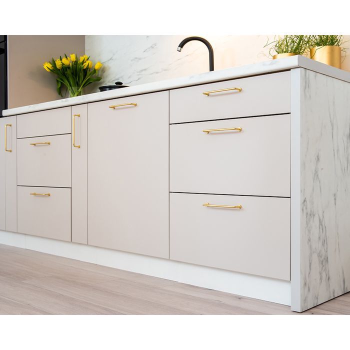 Cuisine complète emplacement pour four encastrable 270 cm couleur beige - KATIA