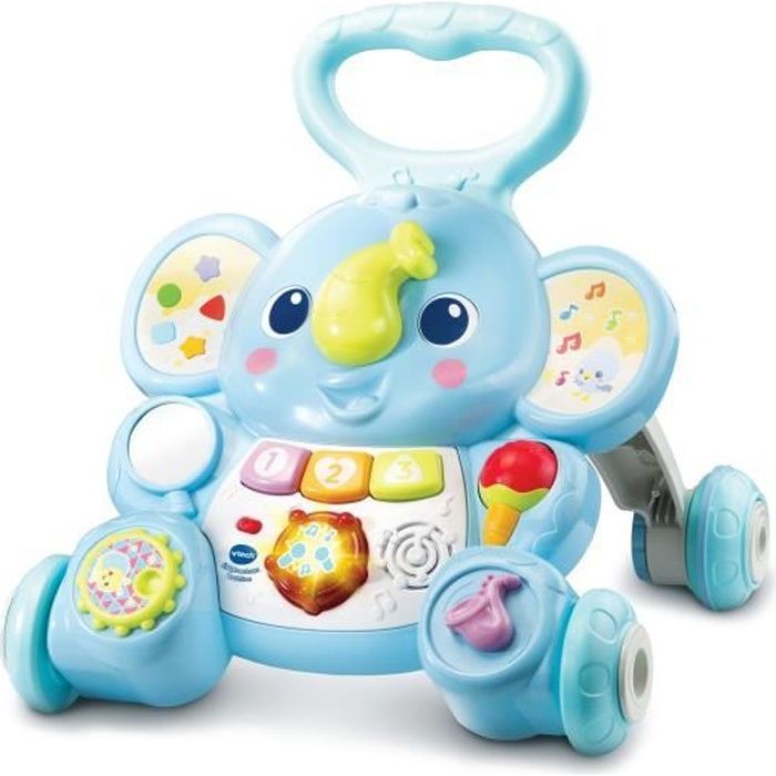 Andador para bebé VTech - Trottino Elefante - Con freno - Azul