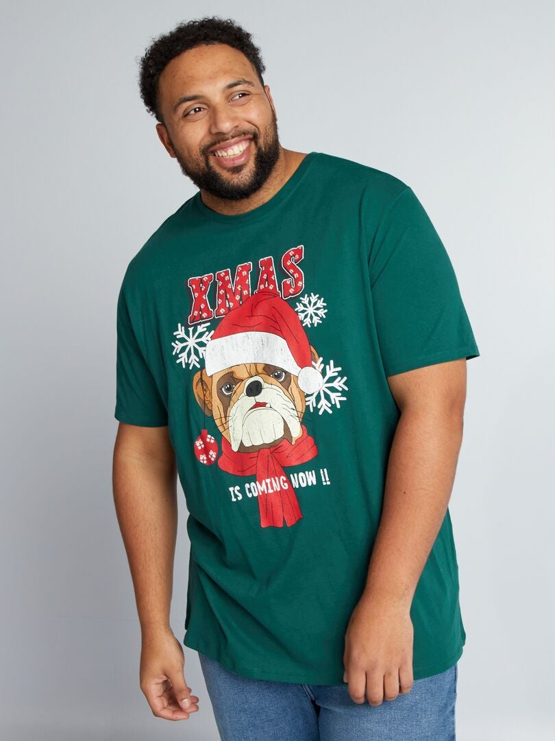 Camiseta de manga corta estampada - VERDE