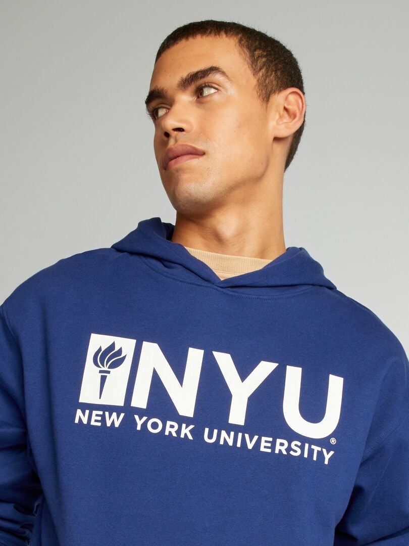 Moletom com capuz da Universidade de Nova York - AZUL