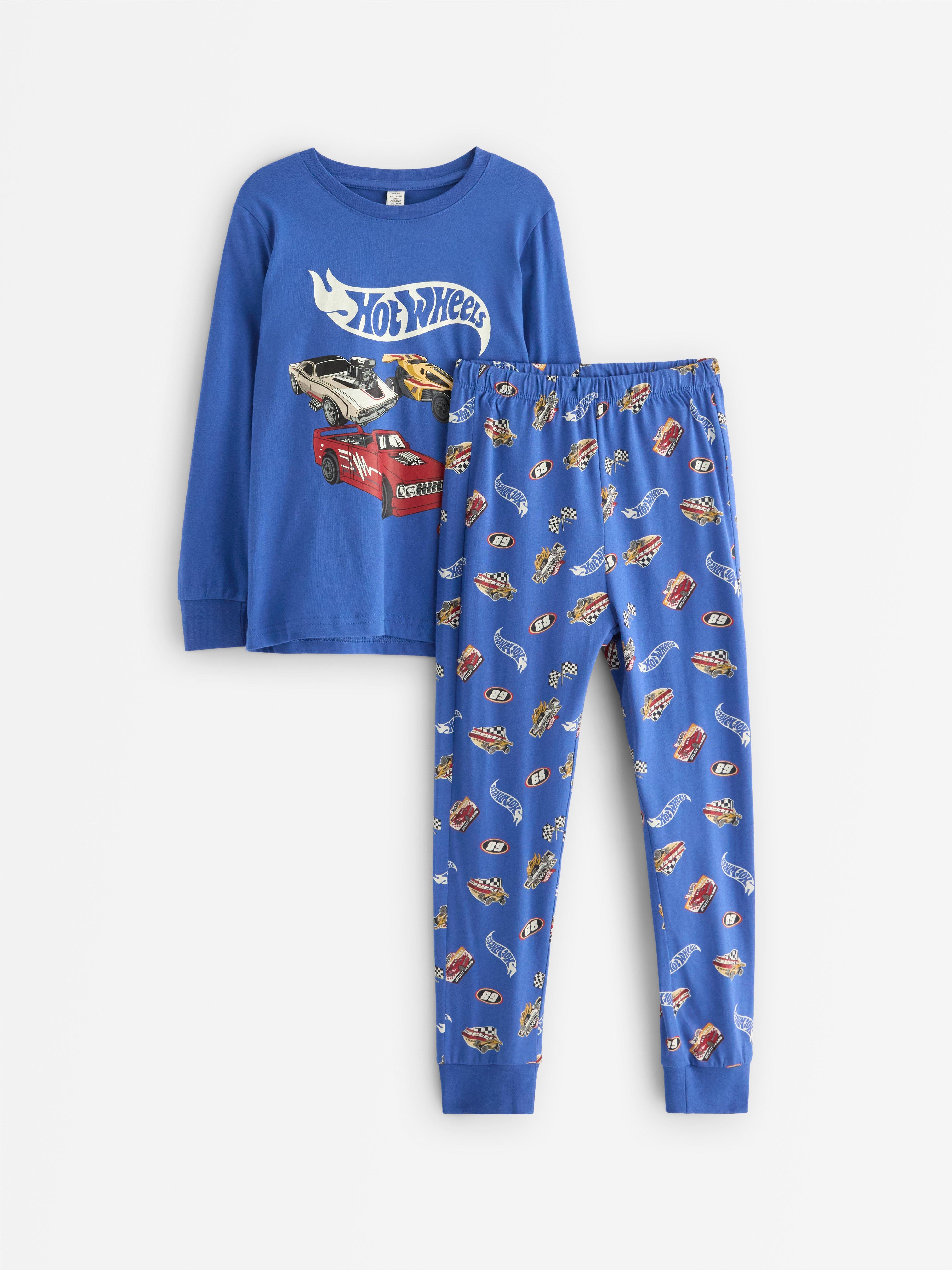 Pyžamová sada Hot Wheels modrá