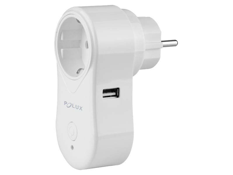 Gniazdo Smart WiFi LED sterowane manualnie aplikacją białe