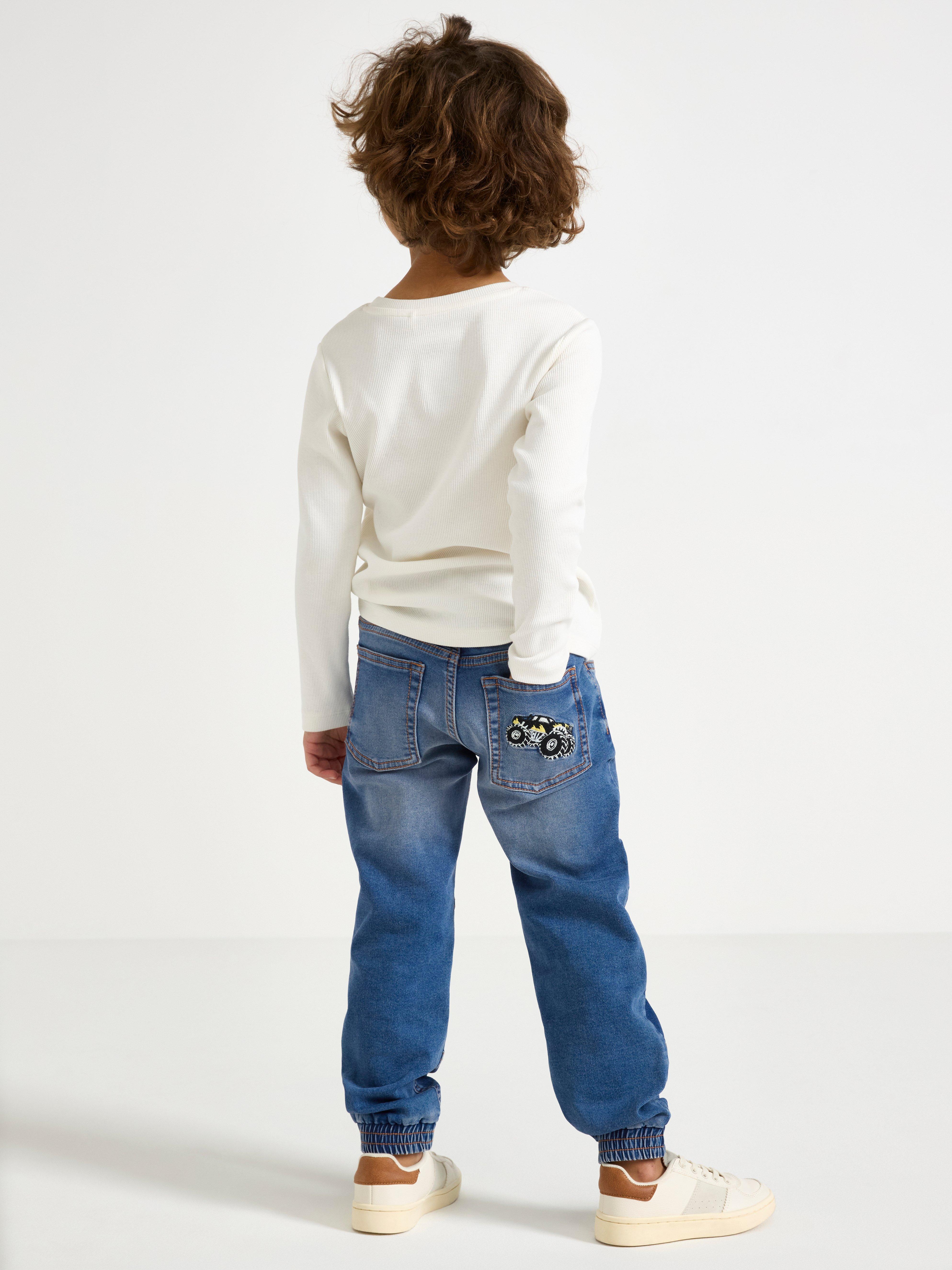 Jean STAFFAN à enfiler bleu denim