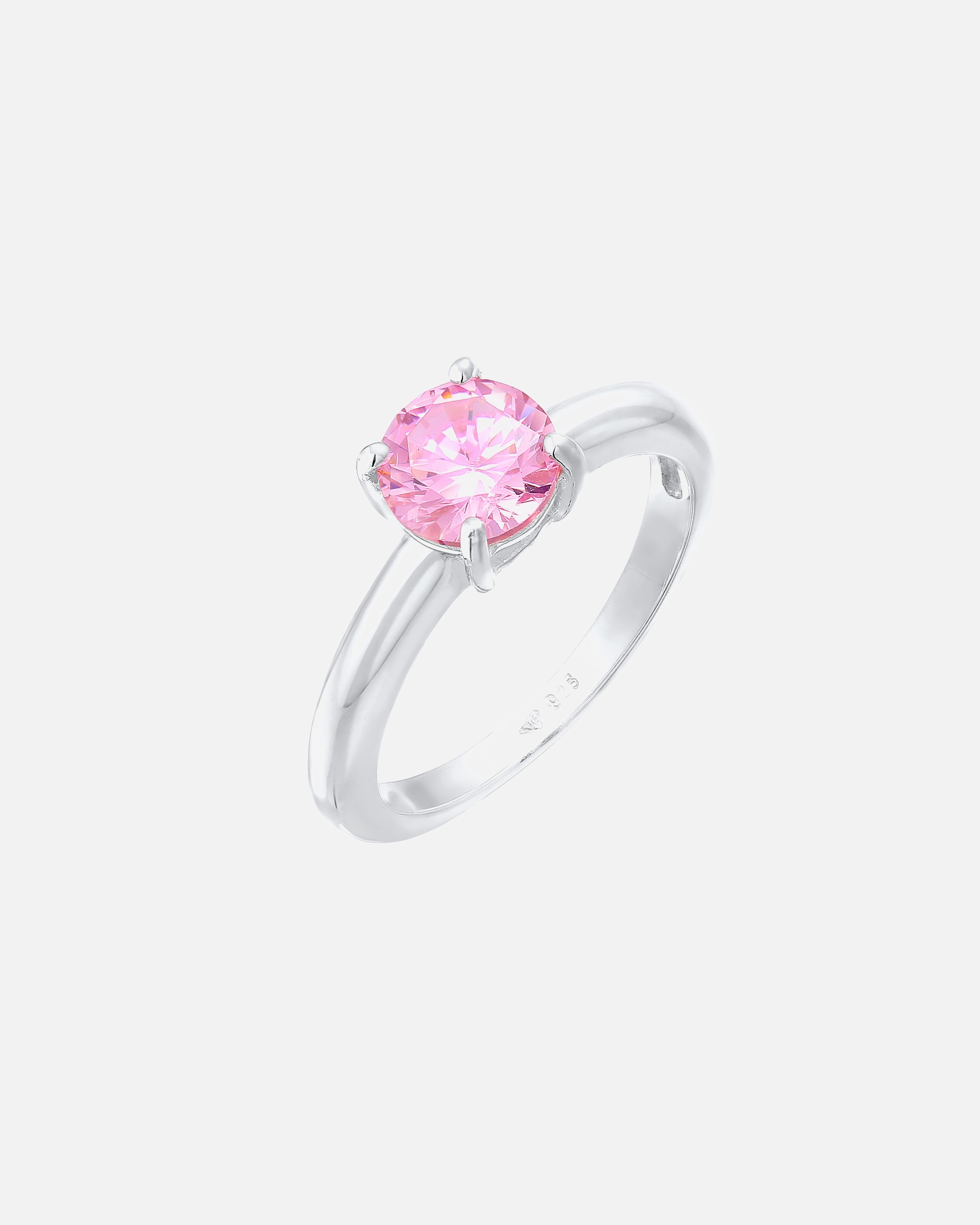 Elli Femmes Solitaire Classique avec cristal de zirconium en argent sterling 925