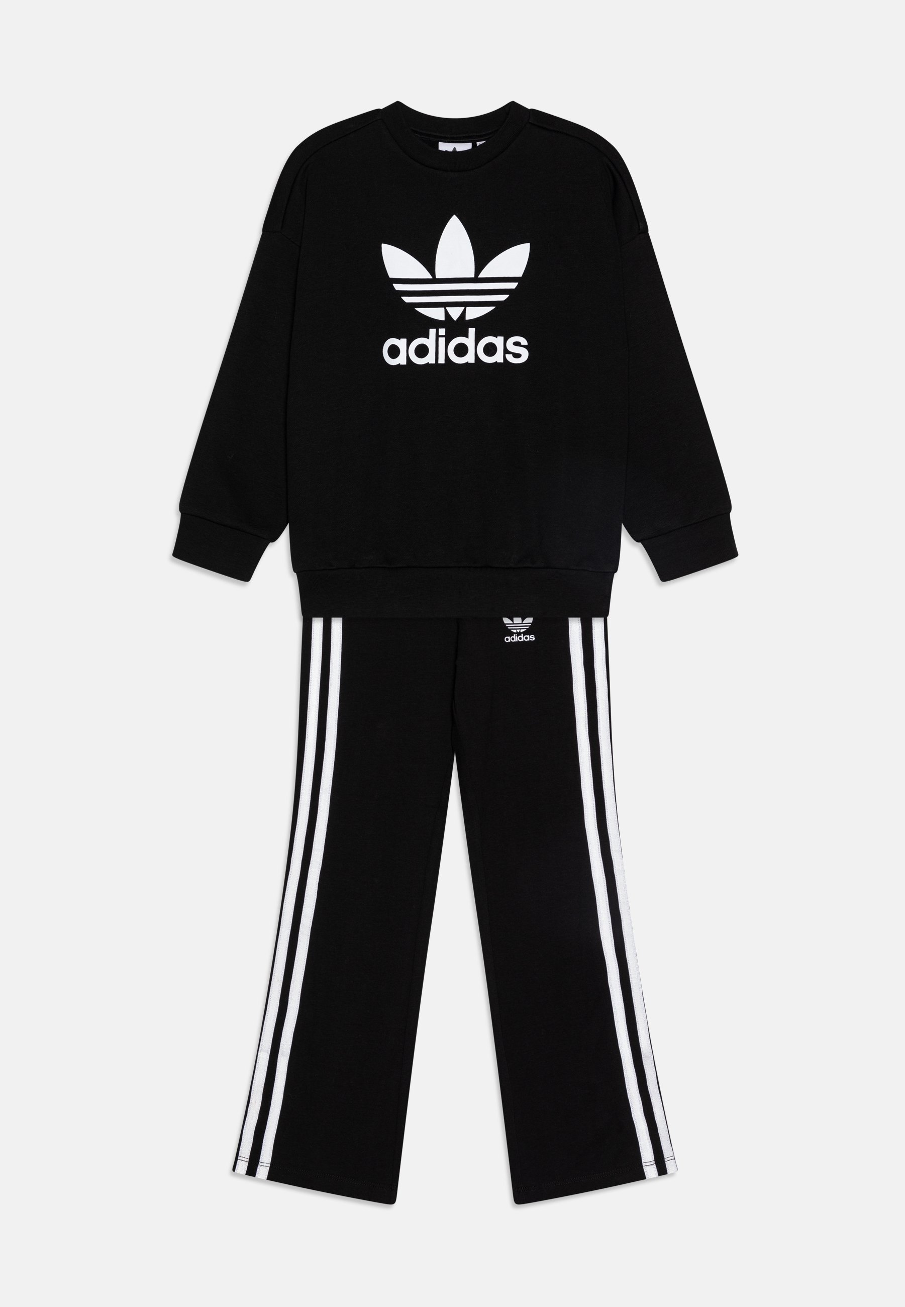 Ensemble unisexe adidas Originals LOOSE CREW pour enfants - Bas de survêtement - Noir