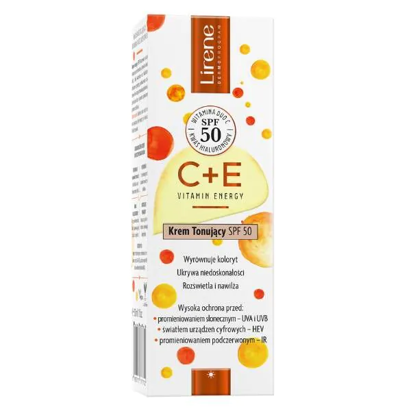 Lirene C+E Vitamin Energy Krem tonująco-rozświetlający SPF50