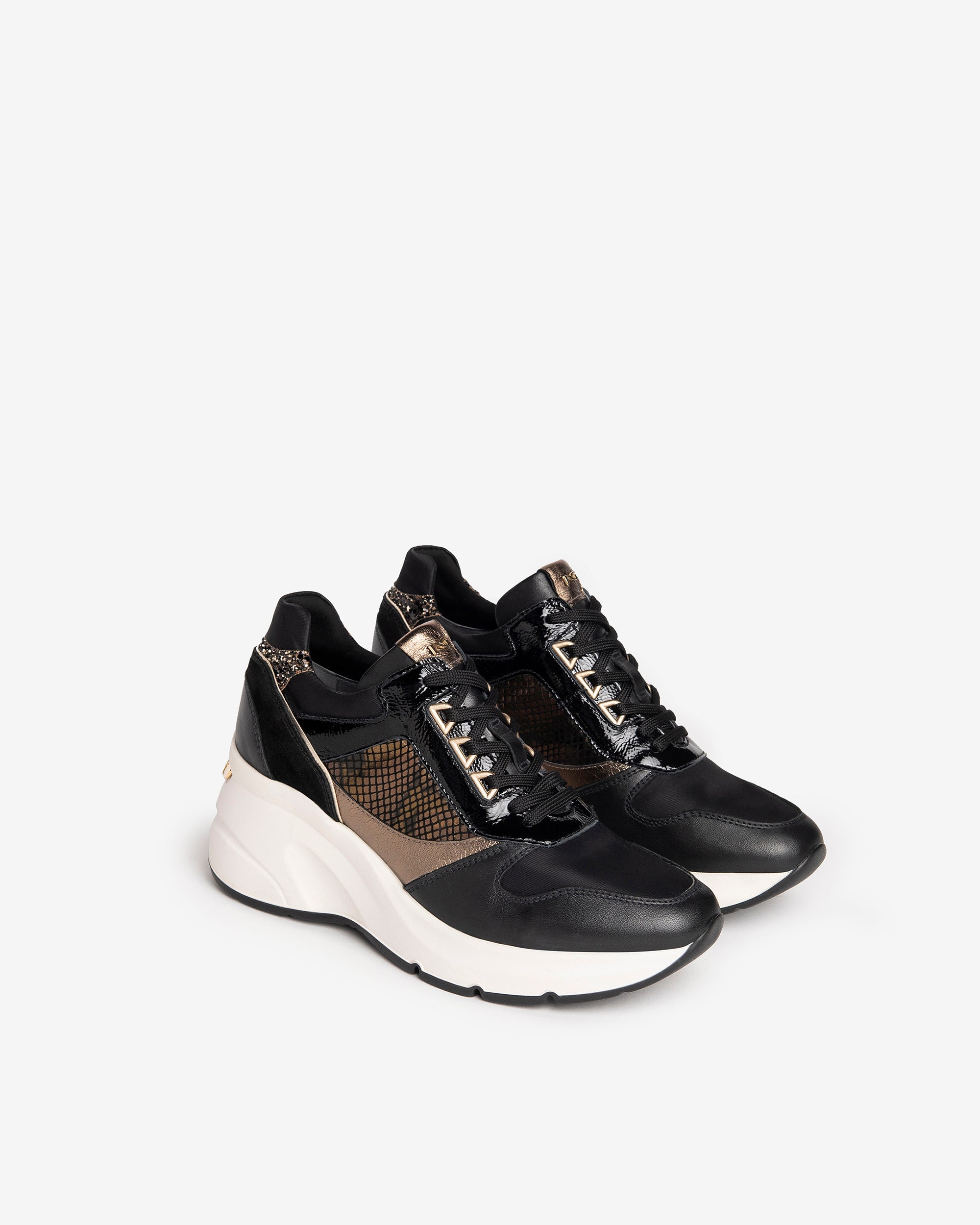  Baskets en cuir et daim pour femmes