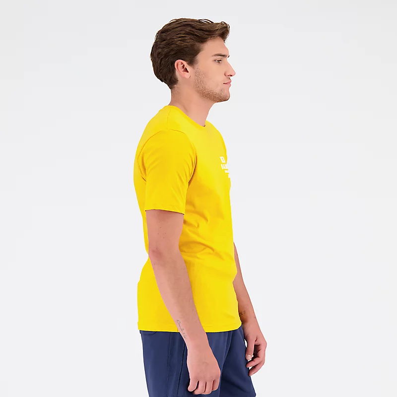 Herren Sport Core Grafik-T-Shirt aus Baumwolljersey, Kurzarm – VARSITY GOLD