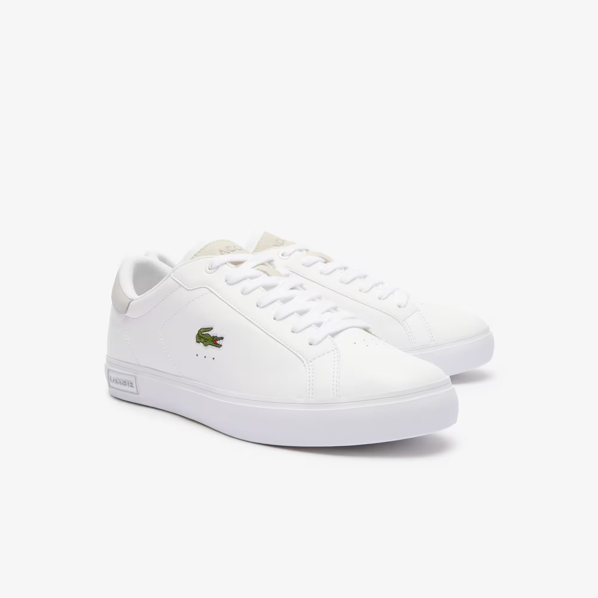 Men's Powercourt Logo Tongue Leather Sneakers