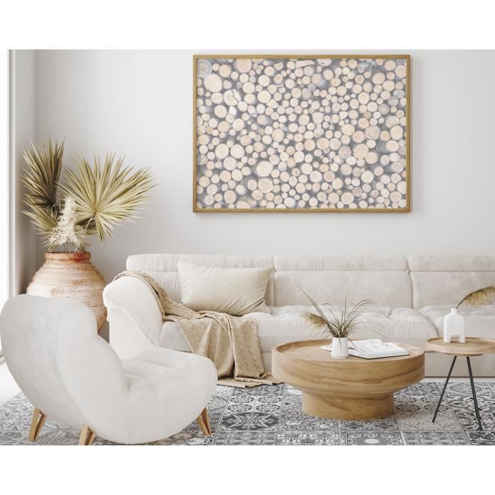 Jaen Grauer Panorama-Vinylteppich mit Zementfliesenmuster, 40 x 80 cm - PVC-Teppich für Küche, Büro und Wohnzimmer