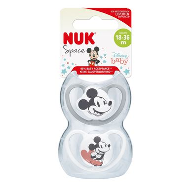Nuk Space Mickey Boy Chuchas 18m 2 ja 2 un