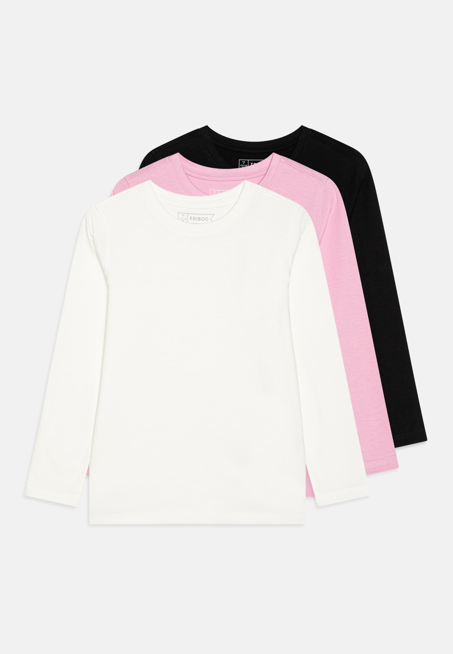 Friboo UNISEX 3 PACK - Top s dlouhým rukávem - černá/světle růžová/bílá