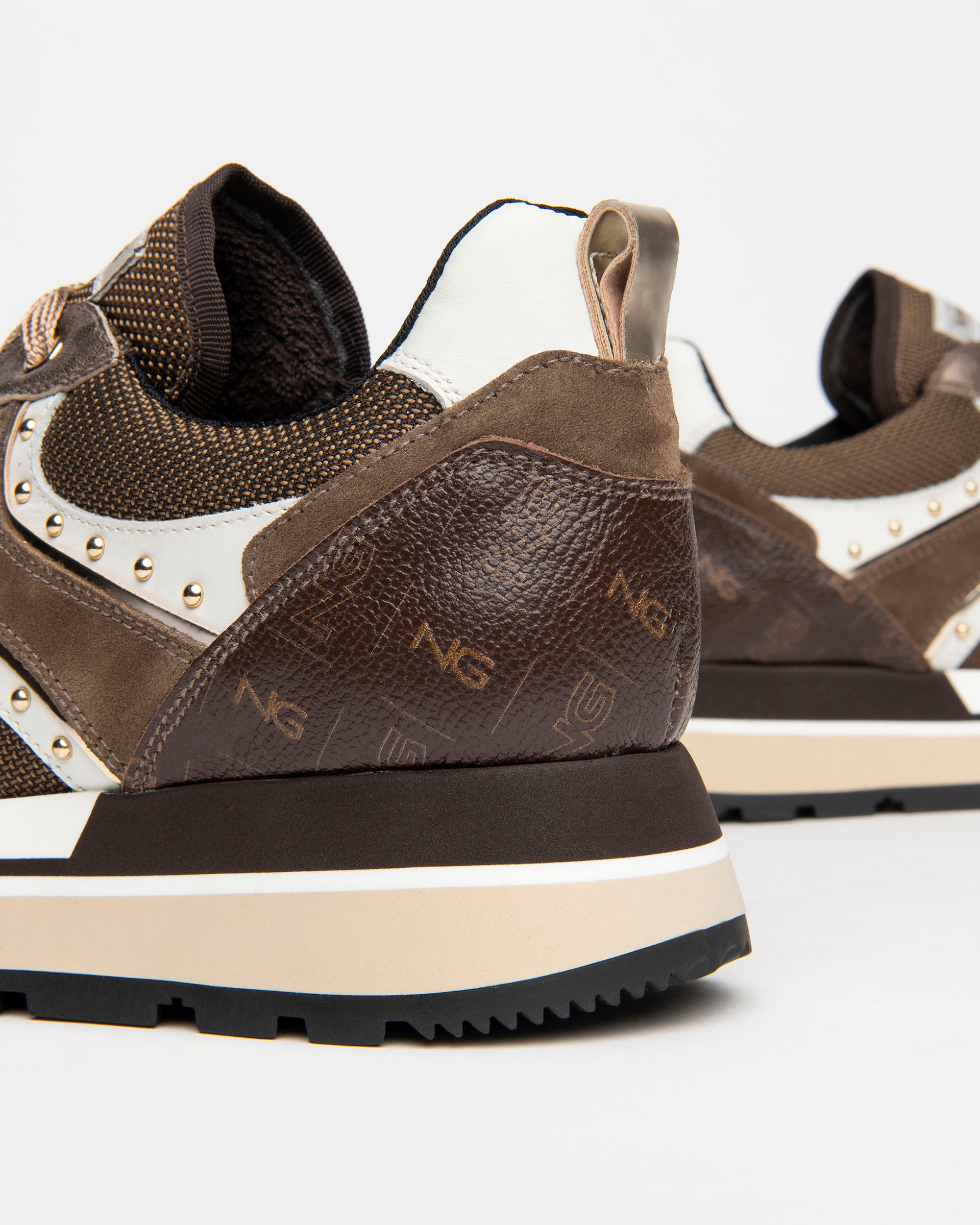  Baskets en cuir et daim pour femmes