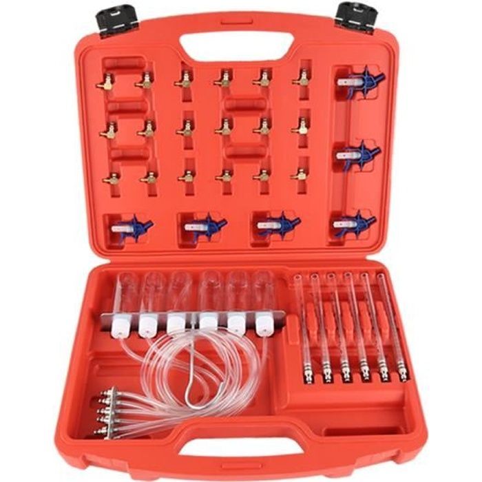 Kit de prueba de flujo para inyectores Common Rail WISS y 24 adaptadores diésel