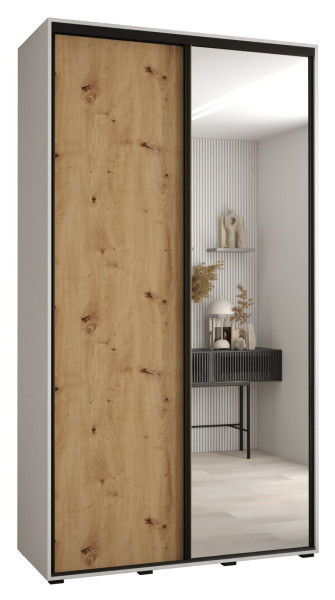 Szafa przesuwna 45 Cannes 3 130 biały artisan czarny