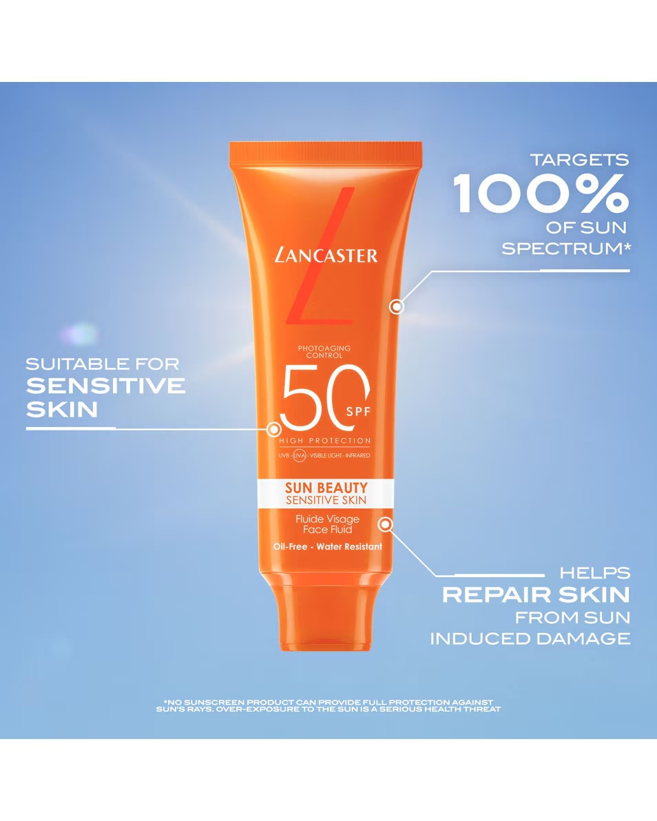 LANCASTER Sun Beauty Sensitive Skin Face Fluid SPF50 για ευαίσθητο δέρμα