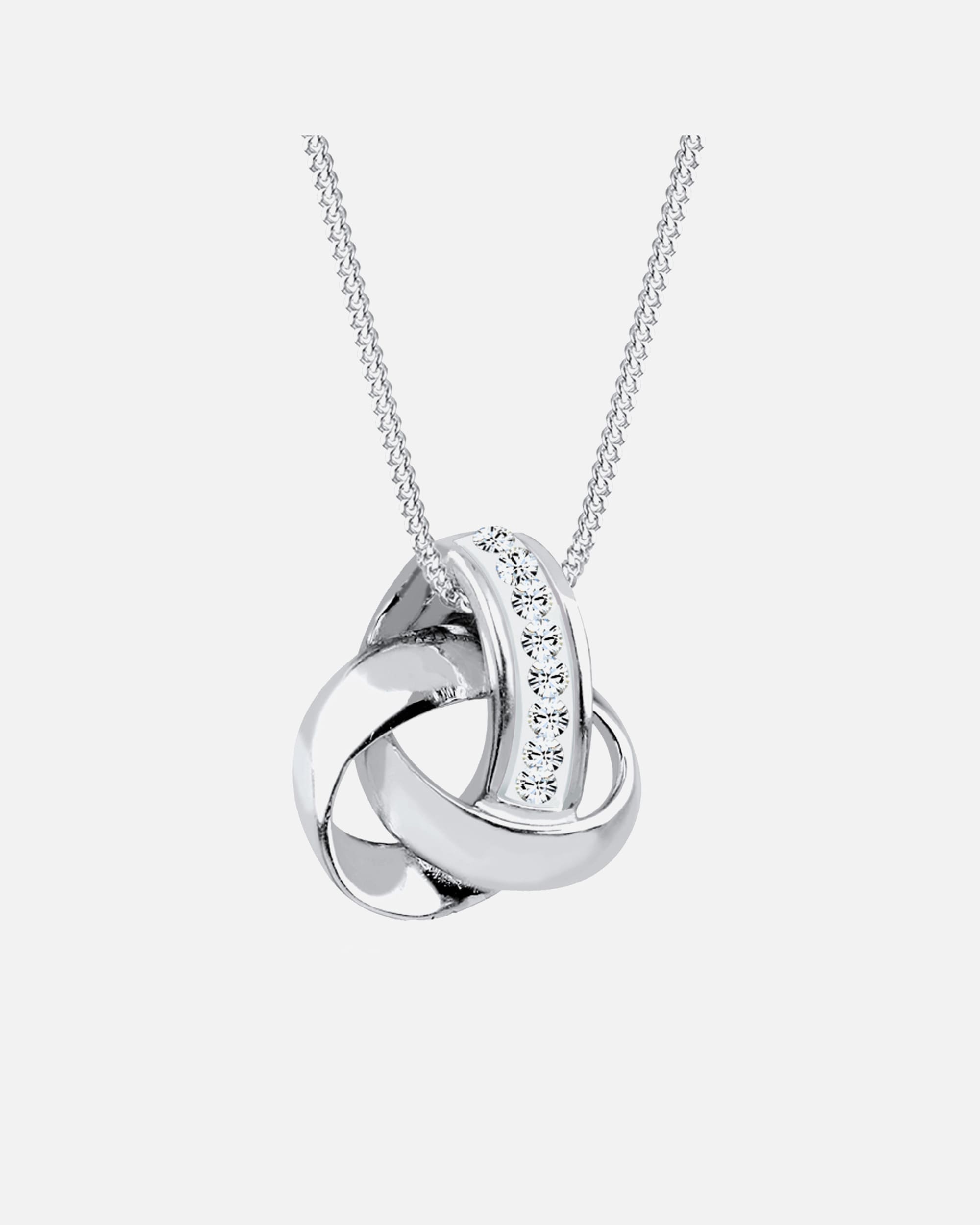 Elli Femmes pendentif nœud avec cristaux en argent sterling 925