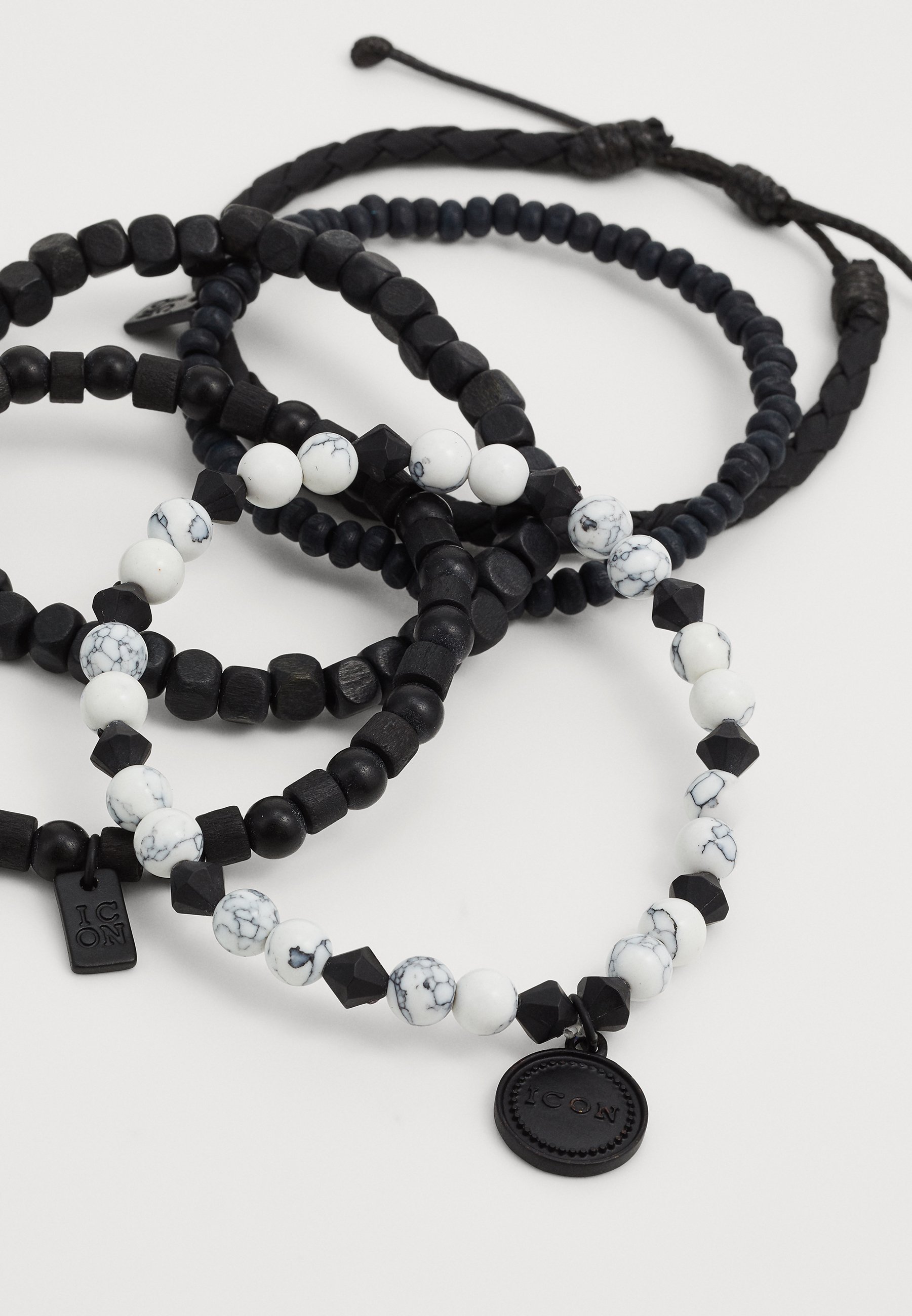Conjunto de 5 pulseiras unissex Icon Brand ELEMENTAL - Pulseira - preta